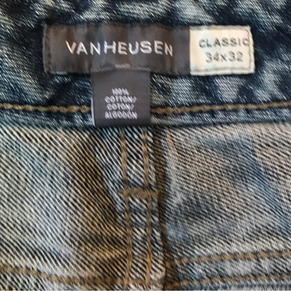 Van Heusen Classic Fit Blue Jeans Size 34 x 32 - Picture 13 of 14